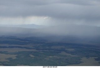 aerial - Rock Springs to Bryce Canyon - rain storm