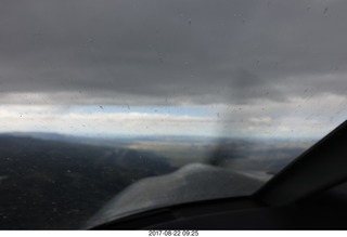 aerial - Rock Springs to Bryce Canyon - rain storm