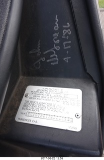 38 9ss. Flagstaff Airport car show - Delorean - John Delorean autograph