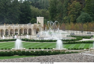 Longwood Gardens with the Schubels + Betsy and Cecelia and John and Sandra + Wooden statue