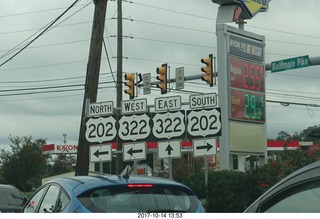 lots of route signs