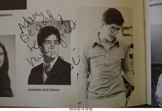 Jamie Bachman picture and signature in my yearbook