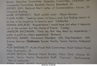 Jamie Bachman quote in my yearbook