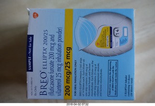 BREO Ellipta anti-asthma inhaler box