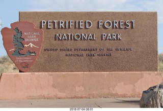 4 a03. Petrified Forest National Park sign