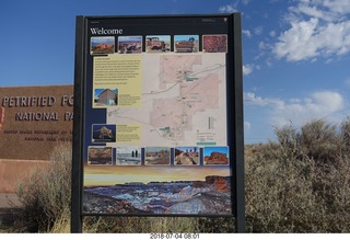 5 a03. Petrified Forest National Park sign