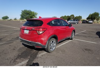 16 a03. Petrified Forest National Park - car parked so badly it's in four staggered spaces