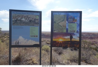 Petrified Forest National Park signs