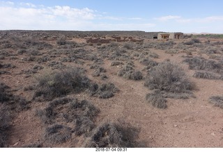 75 a03. Petrified Forest National Park - old adobe dwellings