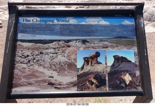 98 a03. Petrified Forest National Park sign