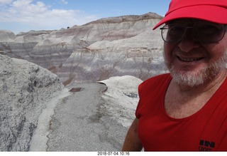 3160 a03. Petrified Forest National Park - Blue Mesa hike + Adam