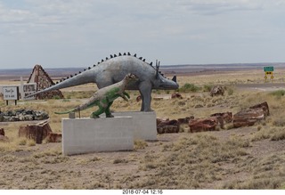 267 a03. Petrified Forest National Park - dinosaurs at park exit