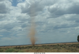 273 a03. drive from petrified forest to payson + dust devil