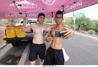 34 a03. Camelback Cholla Trail hike NH2T - RickyBobby + Zyrian posing