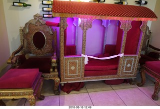 mini-temple in Indian restaurant