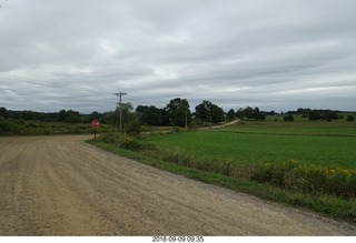 driving to Hillsdale - dirt road and farms