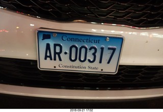 my rental-car license plate ('Arizona'?)