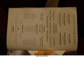 Pennsylvania Ballet Romeo and Juliet program