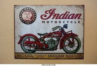 Indian restaurant triptic that looks backward