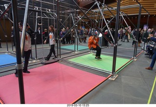 swing set with virtual reality in Kimmel Center