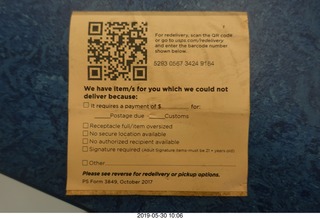 busted up transcriptor skeleton vestigal box from russia pick up tag