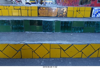 286 a0e. Rio de Janeiro - city tour Lapa Steps (Selarn's Staircase)