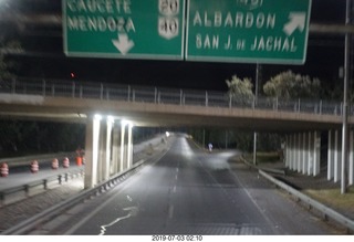 Argentina - San Juan - drive to airport (night)