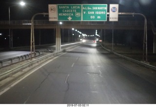 3 a0f. Argentina - San Juan - drive to airport (night)