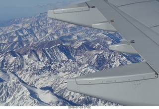 Argentina - flight San Juan to Santiago across the Andes - aerial