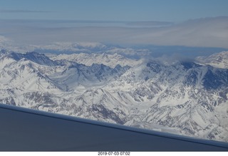 Argentina - flight San Juan to Santiago across the Andes - aerial