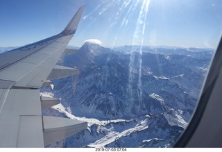 Argentina - flight San Juan to Santiago across the Andes - aerial