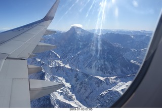 Argentina - flight San Juan to Santiago across the Andes - aerial