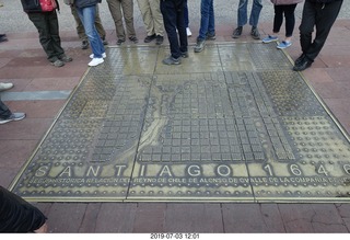 Chile - Santiago - sidewalk map