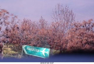 Chile - Santiago tour - Airport sign in reverse