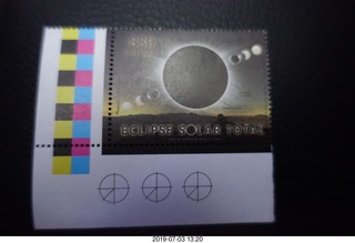 176 a0f. Chile - Santiago tour - solar eclipse stamp