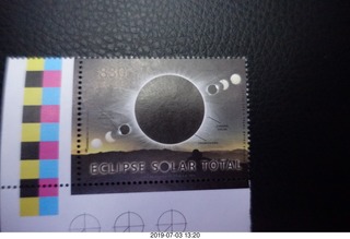 Chile - Santiago tour - solar eclipse stamp