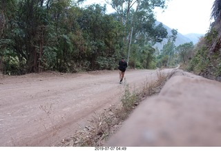 3176 a0f. Peru - Aranwa Sacred Valley hotel - morning run + Adam