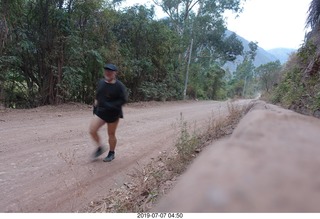 3177 a0f. Peru - Aranwa Sacred Valley hotel - morning run + Adam