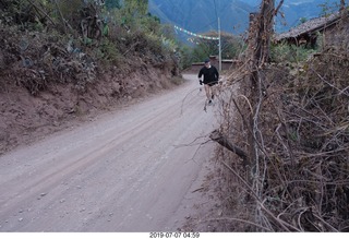 3179 a0f. Peru - Aranwa Sacred Valley hotel - morning run + Adam