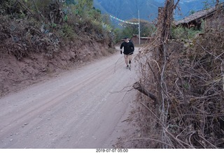 3180 a0f. Peru - Aranwa Sacred Valley hotel - morning run + Adam