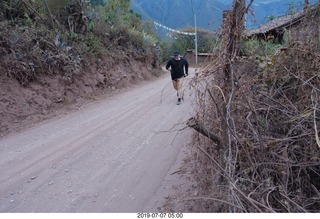 3181 a0f. Peru - Aranwa Sacred Valley hotel - morning run + Adam