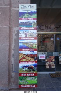 402 a0f. Peru - Cusco - signs