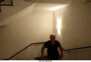 3182 a0f. Cusco - morning stair climb in lieu of run + Adam