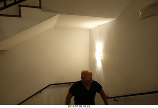 3183 a0f. Cusco - morning stair climb in lieu of run + Adam