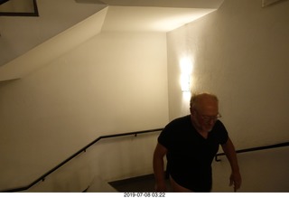 3184 a0f. Cusco - morning stair climb in lieu of run + Adam