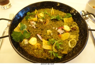 165 a0f. Peru - Lima - Alfresco restaurant  - rice+seafood dinner