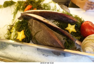 174 a0f. Peru - Lima - Alfresco restaurant  - fish (flounder?)