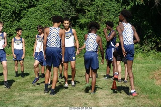 Curtis Arboretum - Cheltenham XC alumni race - team members to starting line