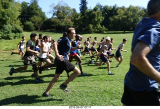 Curtis Arboretum - Cheltenham XC alumni race - team members to starting line