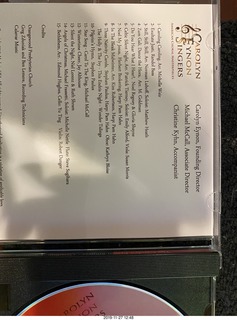 Carolyn Eynon Singers CD song list